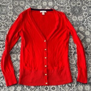 Worn Once Banana Republic Bright Orange Cardigan Sweater